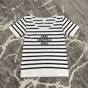 Karl Langerfeld Paris Black & White Top